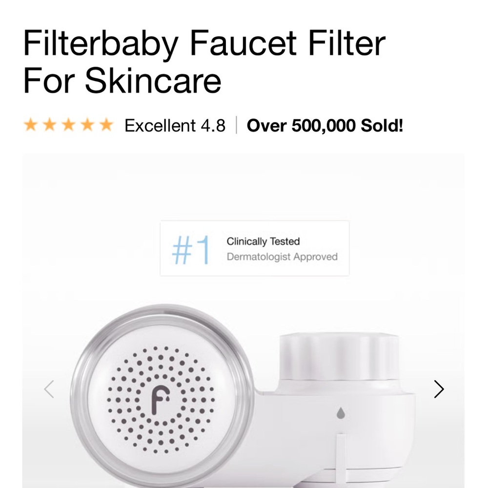 White Skincare Faucet Filter